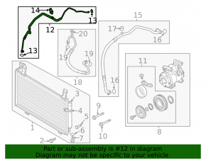 Air conditioner tube heater-condenser Mazda CX-5 17-24