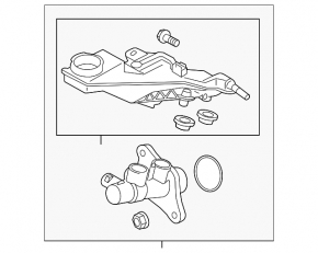 Master brake cylinder with reservoir Mazda CX-5 13-16