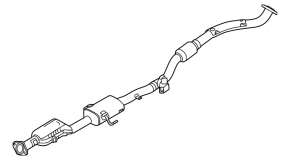 Exhaust line middle section with catalytic converter Mazda CX-5 20-23 AWD 2.5 with damper
