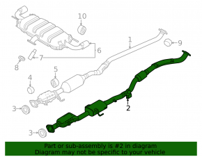 Exhaust line middle section with catalytic converter Mazda CX-5 20-23 AWD 2.5 with damper