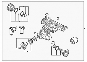 Rear differential gearbox Audi Q5 80A 18-24 2.0T