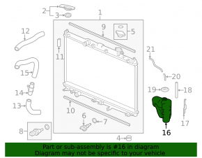 Expansion tank cooling Acura TLX 15- without cap