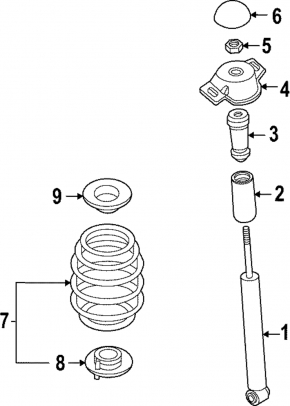 Rear left spring Volkswagen ID.4 21-23