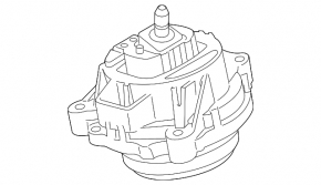 Left engine mount for BMW F30 17-18 rwd B46