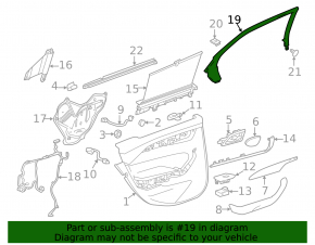 Door frame inner rear left Cadillac CTS 14- scratches