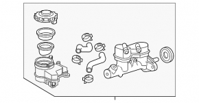 Brake master cylinder with reservoir Honda CRZ 11-16