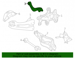 Upper rear right control arm Lexus RZ 23-26 AWD