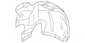 Front right rear fender liner for Audi A8 10-18