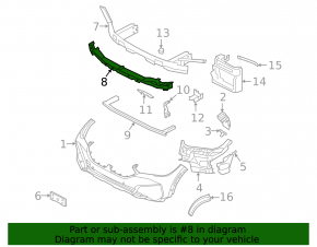 BMW X6 G06 2020-25 2020-23 Front Bumper Absorber