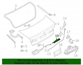 BMW 5 G30 17-23 Trunk Lid Lock