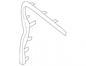 Right front bumper molding for Toyota Corolla 20-22, gloss black