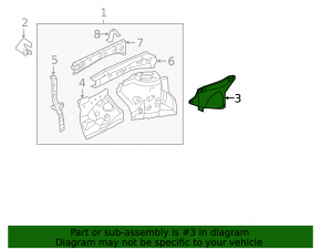 Left side engine guard for Toyota Highlander 2010