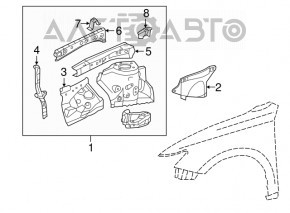 Left side engine guard for Toyota Highlander 2010