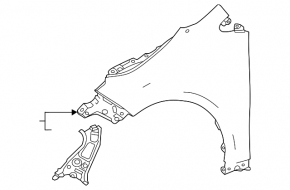 Front right wing Toyota Corolla 20-26 5d