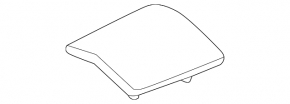 Upper dashboard trim panel for the right speaker, Toyota Rav4 16-18, black