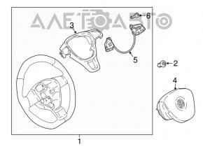 Steering wheel control buttons for VW Tiguan 18-18 radar