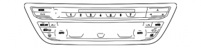 Climate control and radio control BMW 7 G11 G12 16-22 for disk drive, gray knobs