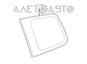 Fixed rear right window glass for Toyota Highlander 2010