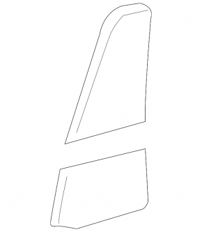 Lexus GX470 03-09 rear left triangle door glass