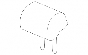 Rear central headrest Toyota Venza 21-24 leather, black, dented