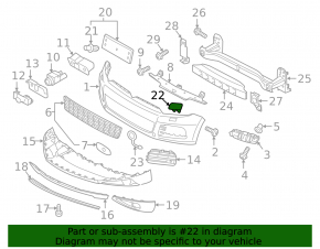 Headlight washer plug right VW Touareg 11-14