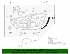 Front left headlight seal for Audi Q5 80A 21-24
