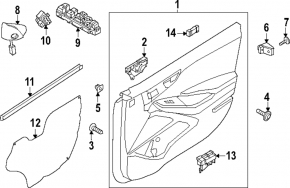 Door trim card front right Hyundai Ioniq 5 22-24 black