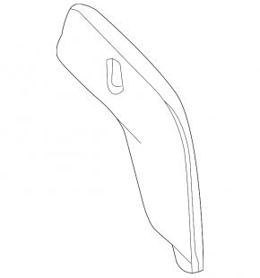 Left Infiniti QX30 17 Arch Trim Cap - Black, Type 2