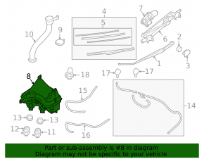 Subaru Outback 15-19 Windscreen Washer Reservoir