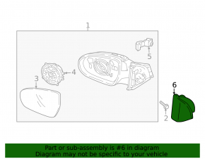 Door-mirror plug, inner, front, right, Hyundai Kona 18-23