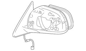 Side mirror left Toyota Highlander 08-13