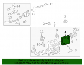 Lexus RX400h 04-09 Evaporator Without Valve