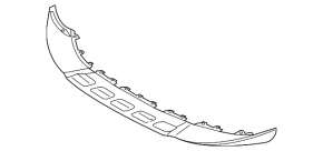 Front bumper lip Audi Q5 8R 13-17 rest, silver, scratches, cracked mount