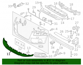 Front bumper lip Audi Q5 8R 13-17 rest