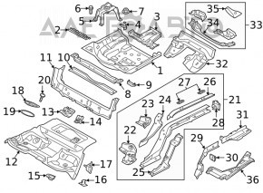Spare tire bracket for Audi A4 B9 18-25