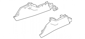 Center console trim side left Subaru Outback 15-19 front, beige