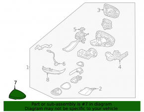 Mitsubishi Outlander 22-25 right side mirror cover (upper)