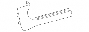 Black inner door sill trim for front left Mercedes X247 GLB 20-26