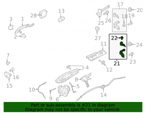 Door hinge lower front left Ford Mustang mk6 15-