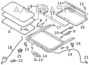 Hatch mechanism frame Mazda 6 14-21