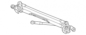 Windscreen wiper trapezoid with motor Mazda CX-5 17-24