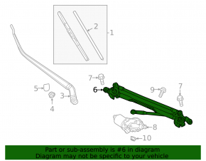 Windscreen wiper trapezoid with motor Mazda CX-5 17-24