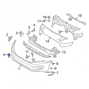 Ford Transit Connect MK2 19-23 Front Bumper Tow Hook Cover Black