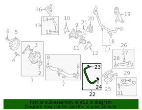Cooling system hose Mazda 6 18-21 2.5T