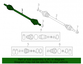 Mazda CX-9 16-23 right rear axle drive, rusty
