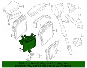 Bracket ECU block engine computer right BMW 5 G30 18-19 4.4T