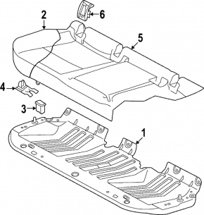 Rear seat frame 2nd row lower Volkswagen ID.4 21-23 metal