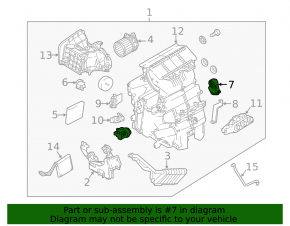 Actuator motor drive heater air conditioner Nissan Kicks 18-24