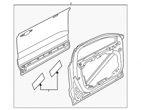 Volvo XC60 18-25 front right door assembly, black, 717, scratches, dents