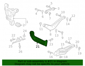Rear left longitudinal control arm Chevrolet Malibu 16-25 FWD